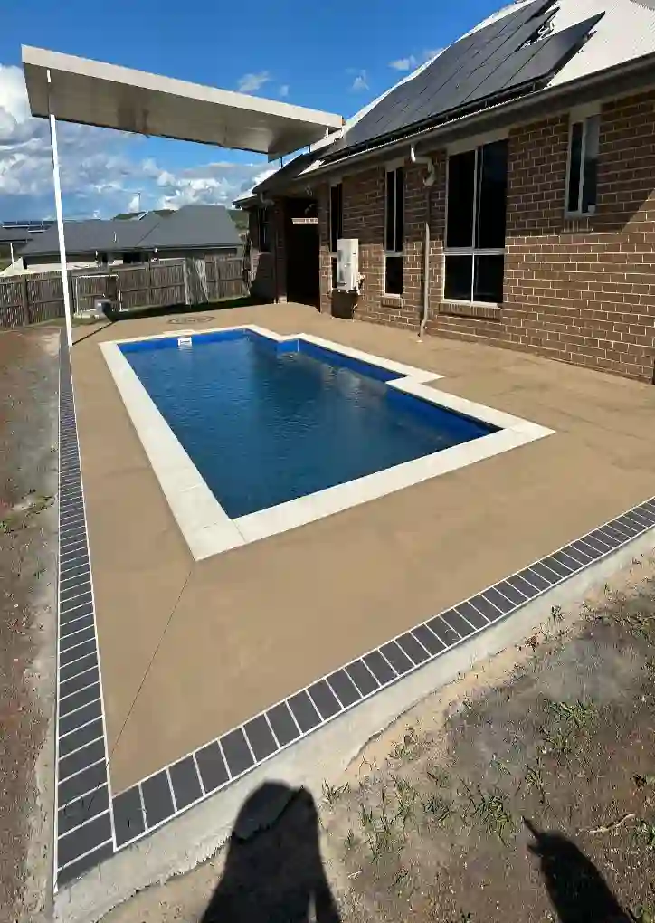 Pathway with pool